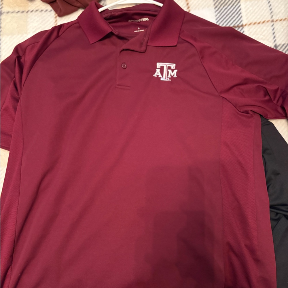Men's TAMU Maroon Polo Shirt Size L